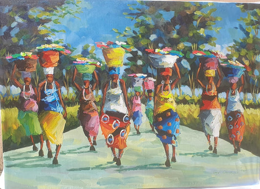 Women getting washing